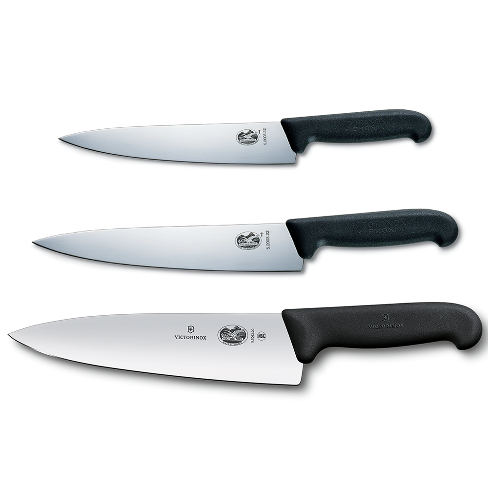Victorinox Fibrox Pro 8-Inch Chef's Knife - High Carbon Stainless Steel Blade, Ergonomic Non-Slip Handle - Perfect for Chopping, Slicing & Dicing Vegetables, Meat & Herbs