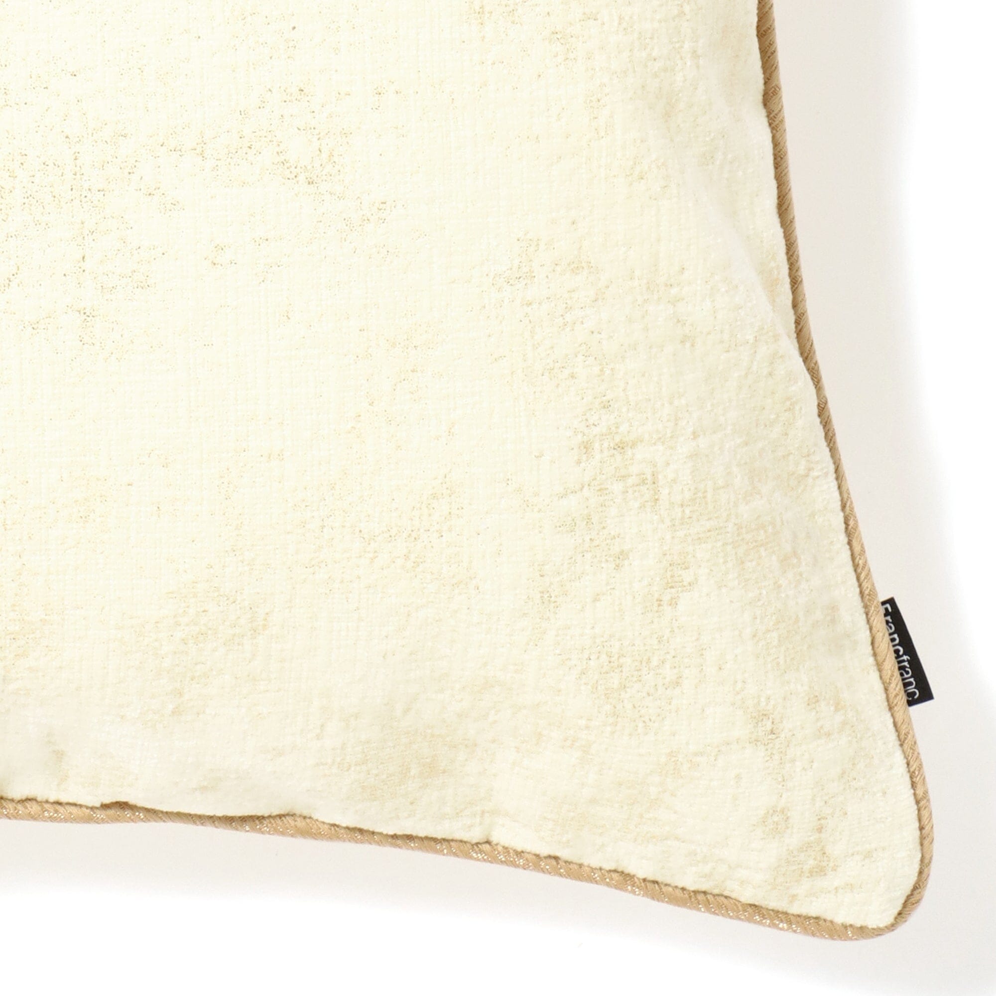 Premium Metallic Cushion Cover 18x18 Inches - Luxurious White & Gold Home Decor for Sofa, Bed, or Living Room