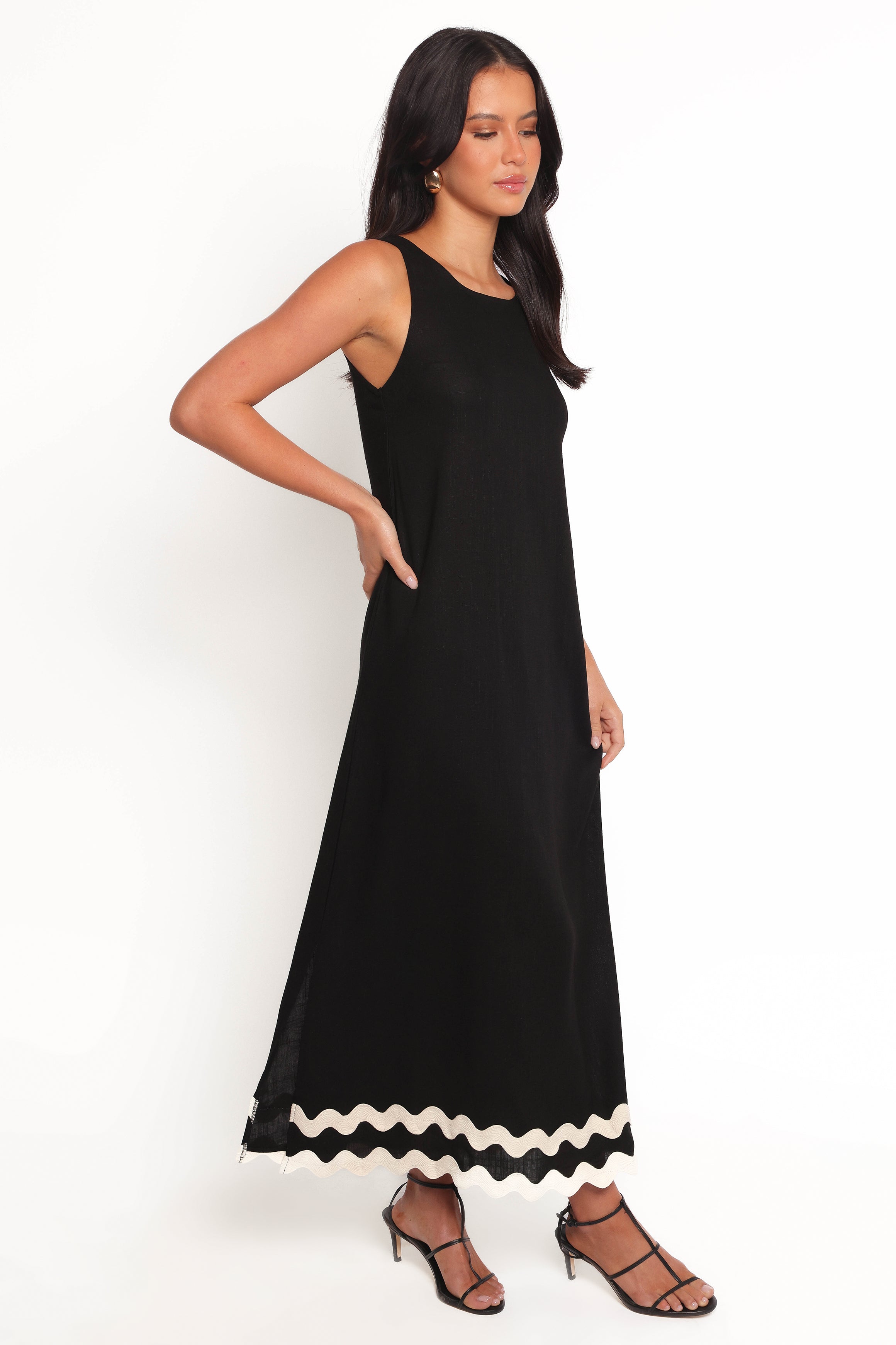 Juno Maxi Dress for Women - Elegant Black Long Summer Dress - Perfect for Beach, Vacation, and Casual Wear