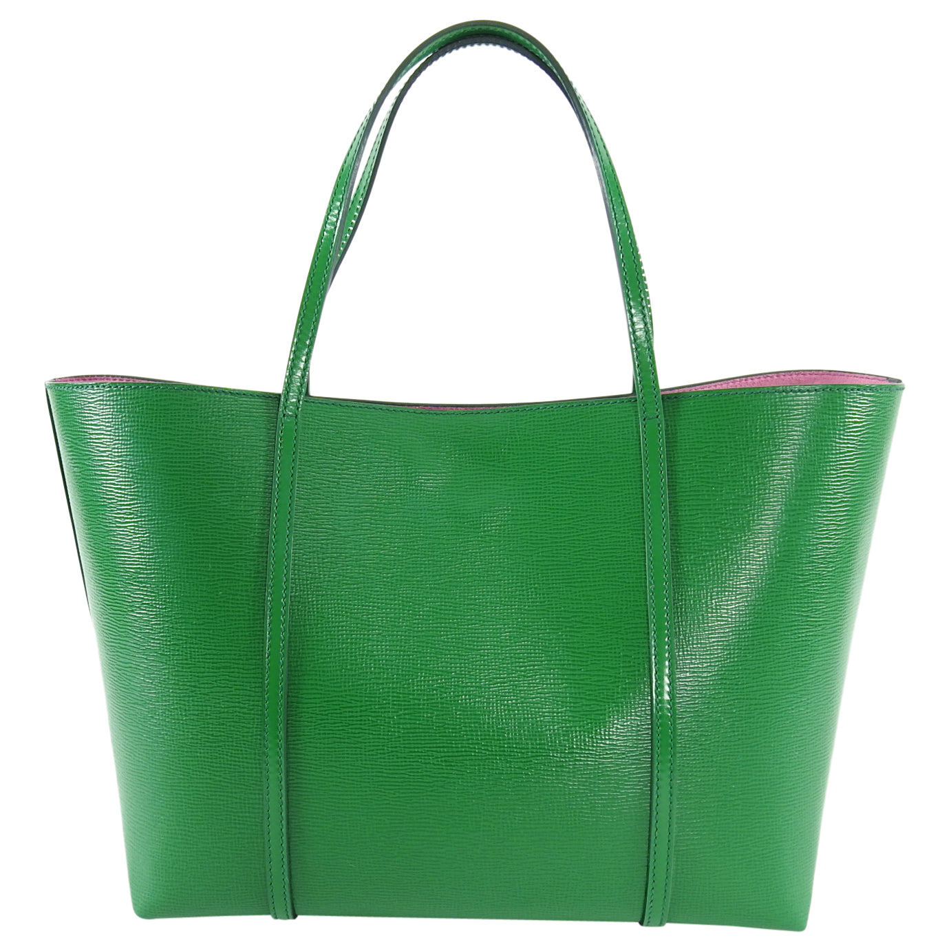 Dolce & Gabbana Miss Escape Green Leather Tote Bag with Detachable Pouch - Perfect for Work, Travel & Everyday Use