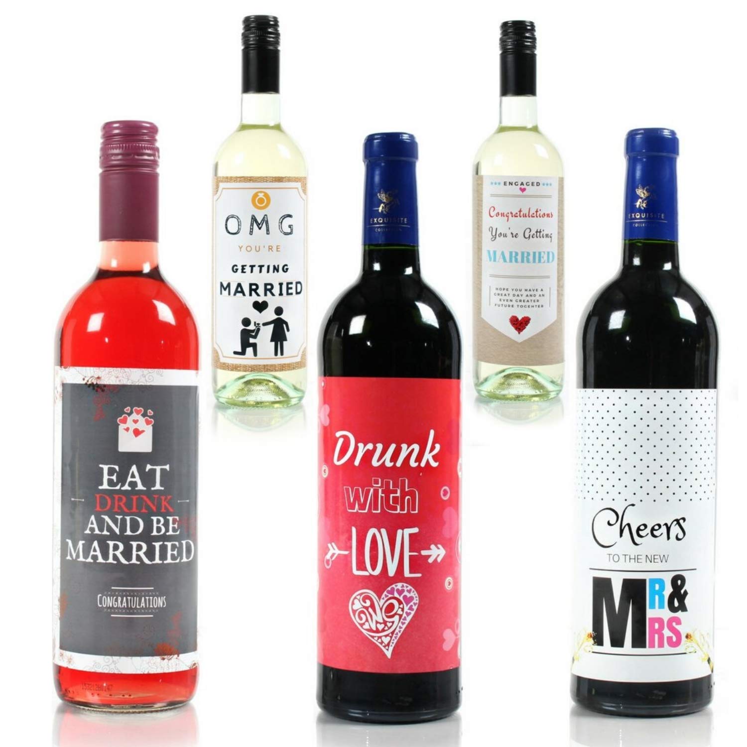 Elegant Wine Bottle Labels for Weddings & Parties - Perfect for Bridal Showers & Bachelorette