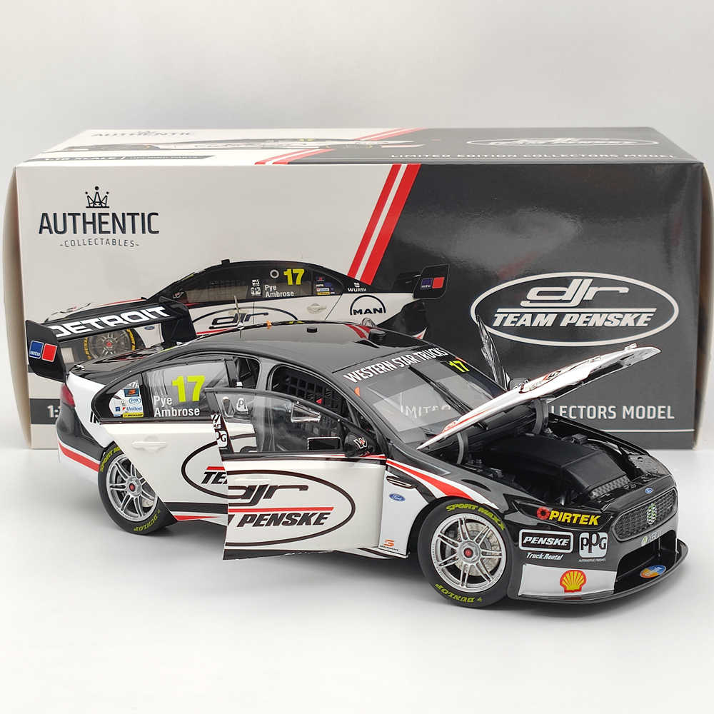 1/18 Scale Authentic DJR Team Penske #17 Ford FGX Falcon 2015 Diecast Model Car with Team Livery - Collectible Racing Toy Gift for Adults & Kids - Perfect for Display, Racing Enthusiasts & Diecast Collectors