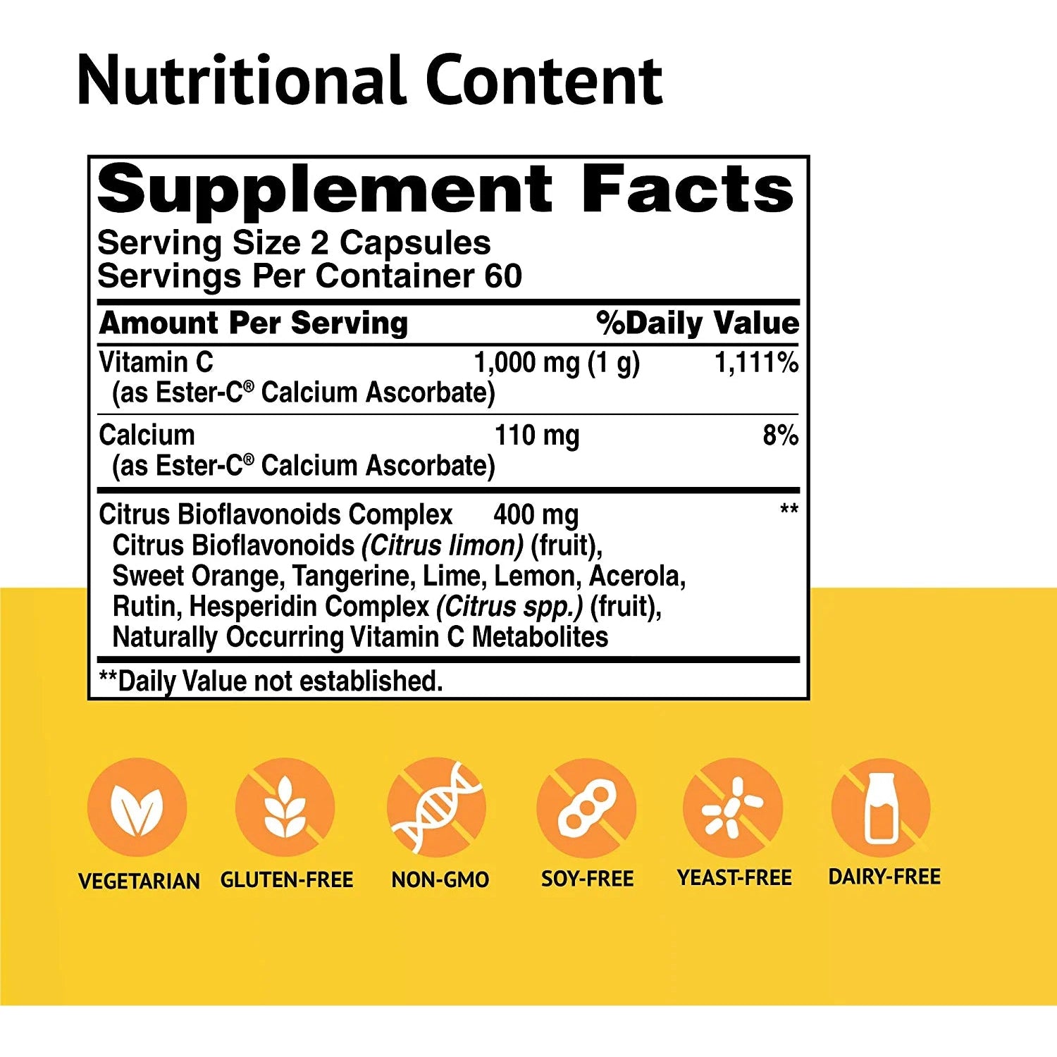 American Health Ester C 500mg Vitamin C with Citrus Bioflavonoids - Immune Support Supplement for Adults, Antioxidant Boost for Daily Wellness & Cold Season Defense