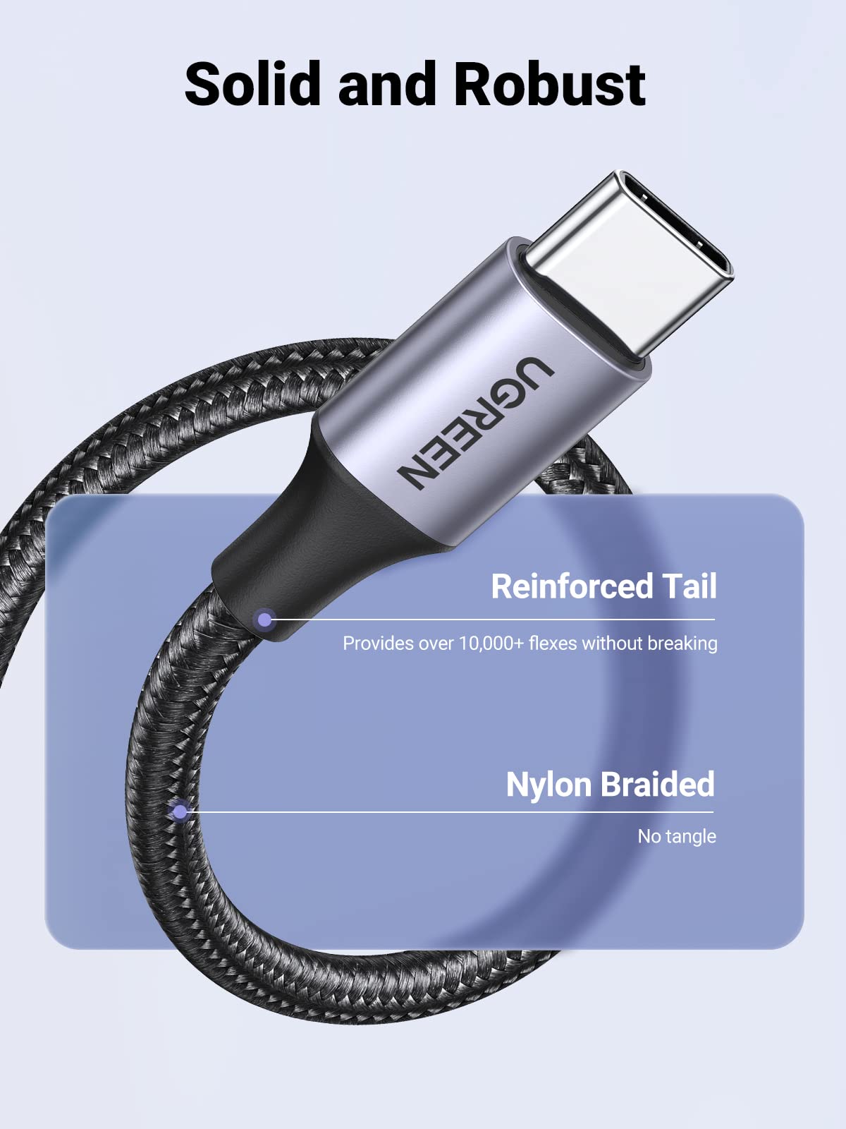 UGREEN USB C Charger Cable 2 Pack, USB to USB C Fast Charging Cable with QC 3.0 & High-Speed Data Transfer, Compatible with iPhone 16/15, Galaxy S24/S23 Ultra, Redmi Note 9, Mi 13, Pixel 7/6, Huawei P60/P50 (2M) - Perfect for Home, Office & Travel Charging