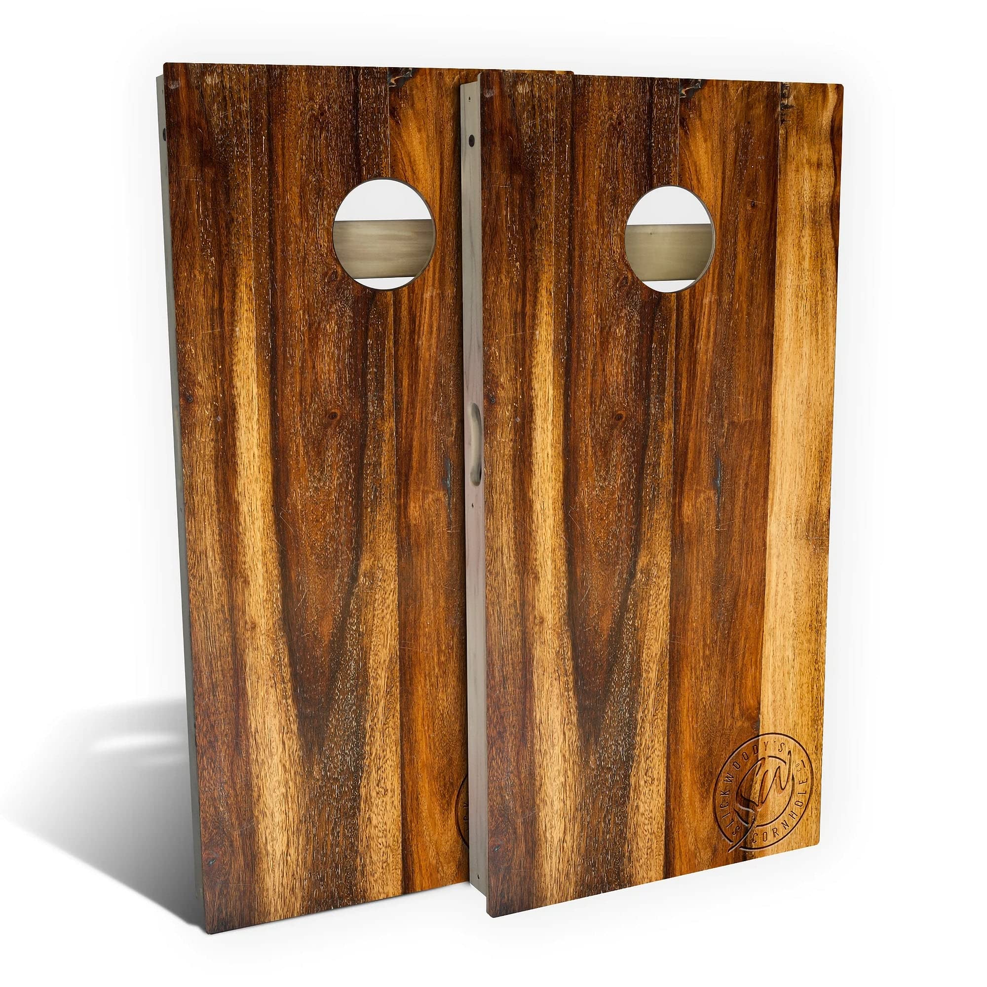 Premium Treated Oak Cornhole Boards Set - Regulation Size & Custom Options - Includes 2 Boards, 8 Bean Bags, Carrying Case - Perfect for Backyard Parties, Tailgating & Outdoor Games