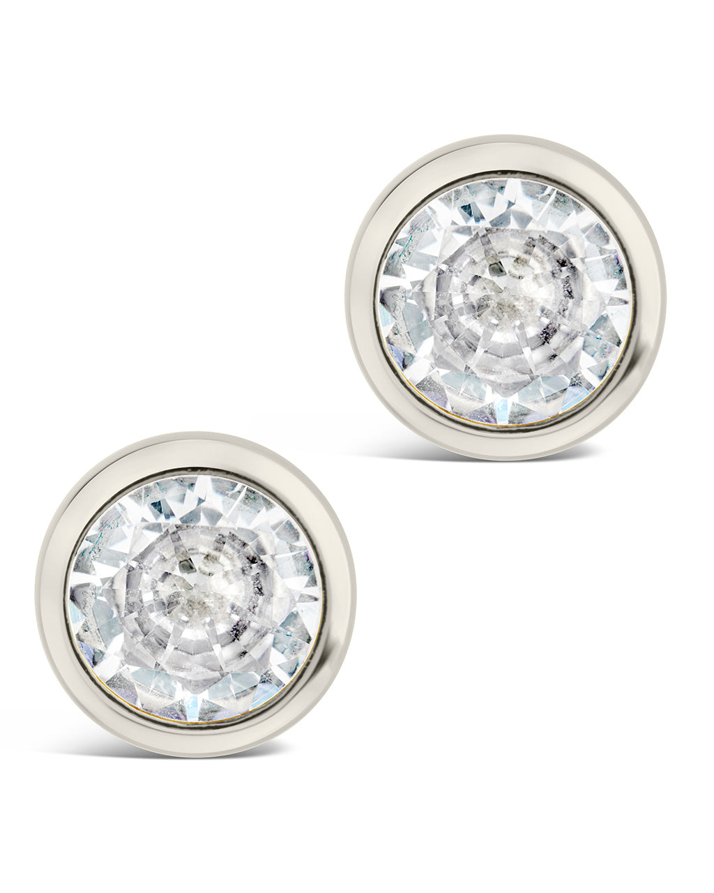 Liv CZ Circle Stud Earrings - Sparkling Cubic Zirconia Stud Earrings for Women, Hypoallergenic Fashion Jewelry Gift for Her | Perfect for Parties, Weddings & Everyday Wear