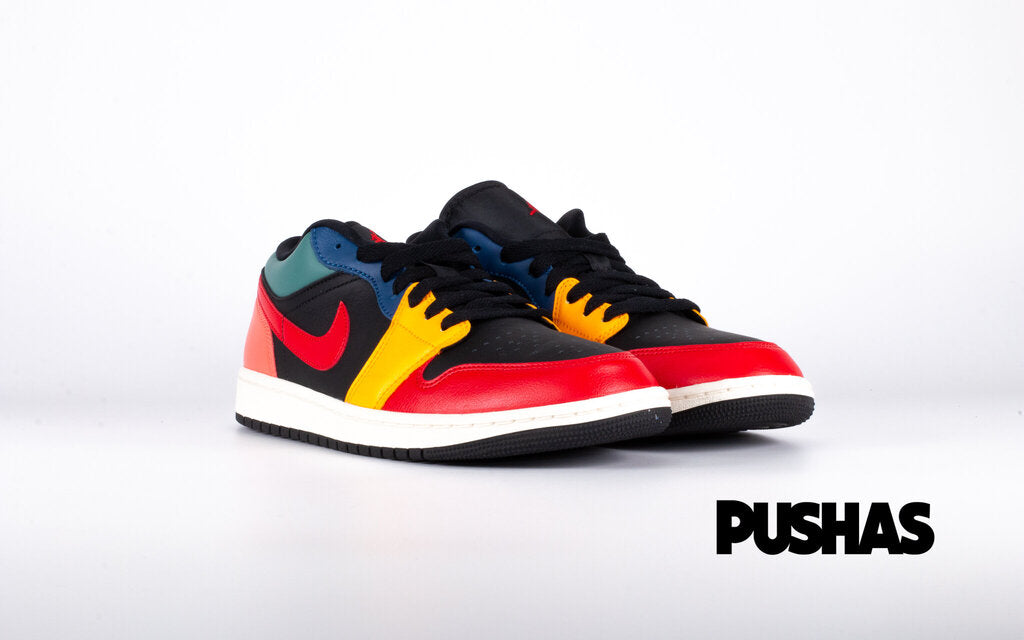Air Jordan 1 Low 'Black Multi Taxi' Women's Sneakers (2022) - Stylish Casual Shoes for Women, Perfect for Streetwear, Gym & Everyday Wear