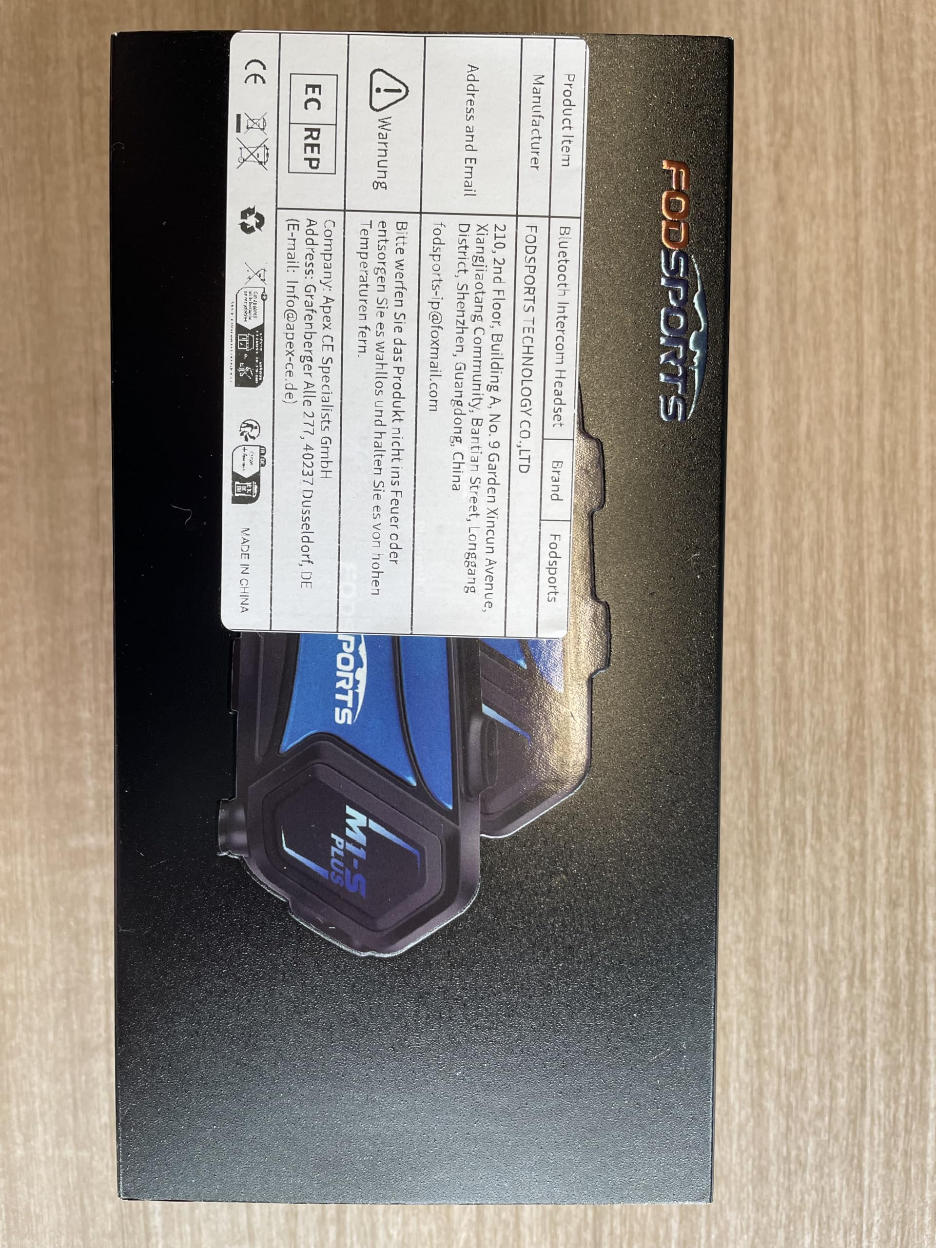 Fodsports M1-S Plus Bluetooth Motorcycle Helmet Intercom System - 8 Rider Communication, Music Sharing, FM Radio, Siri & Microphone Mute - Universal Pair for Group Riding, Road Trips & Adventure Tours