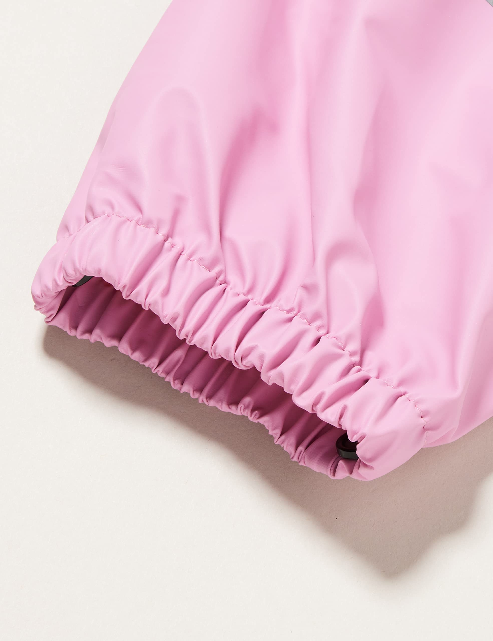 Waterproof Rain Bib Pants for Kids - Light Pink Size 116 | Outdoor Play, Rainy Day Protection, Gardening & Puddle Jumping