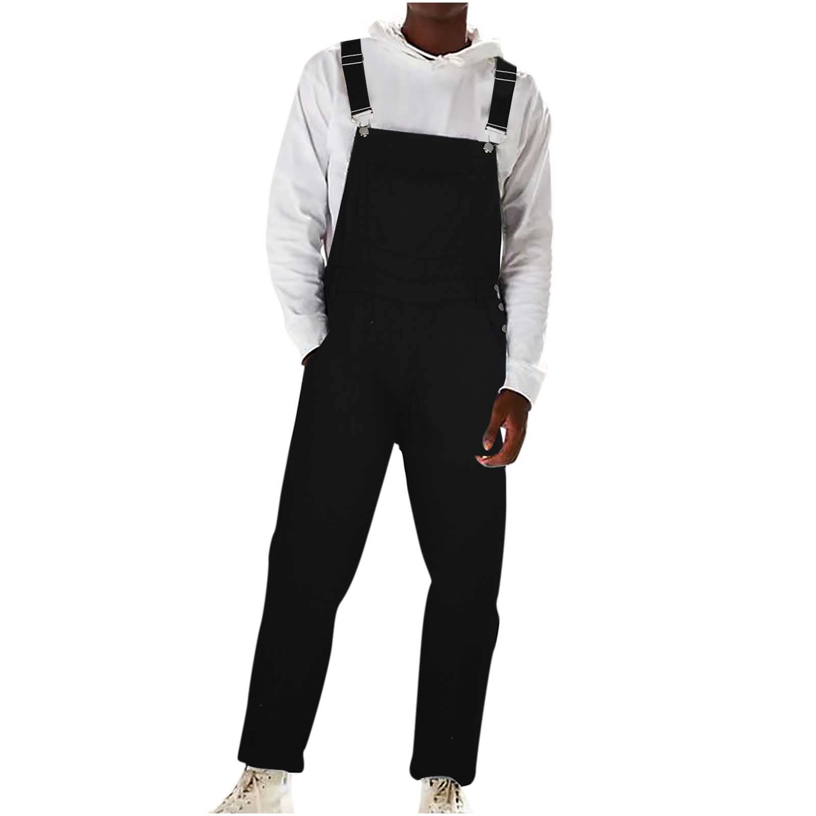 Men's Denim Shorts 2023 - Fashion Bib Overall Jean Romper | Casual Loose Walk Shorts with Pockets | Summer Jumpsuit for Outdoor Activities, Beach & Streetwear