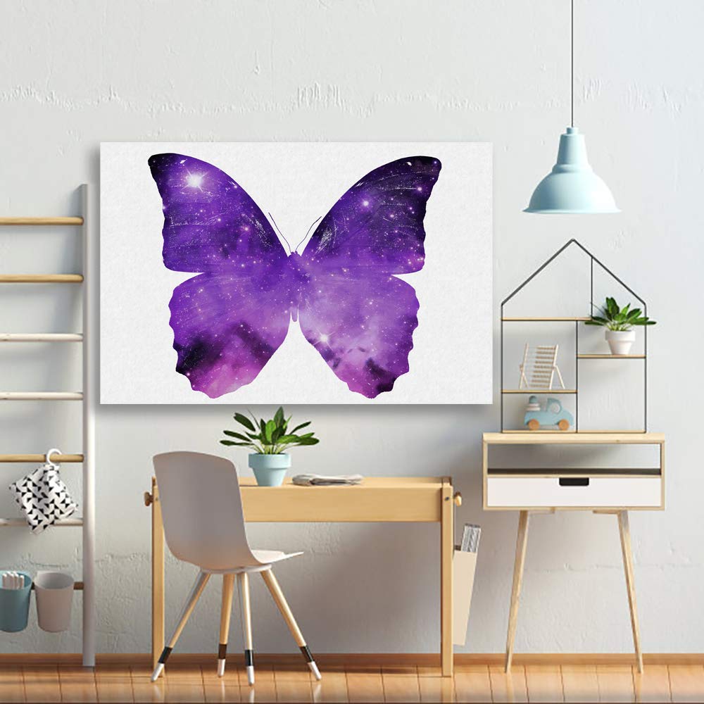 Beautiful Butterfly Giclee Canvas Wall Art - 24x36 Inches, Vibrant Home Decor for Bedroom, Living Room, Office & Nursery
