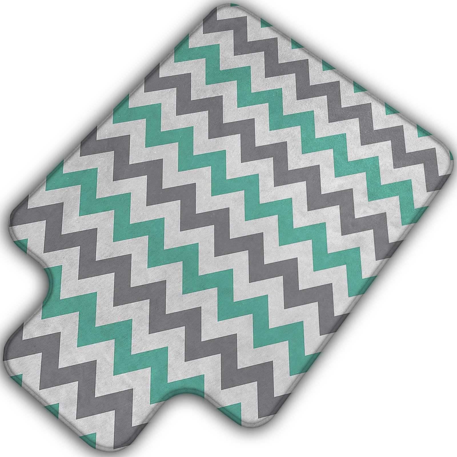 Office Chair Mat for Carpets - Thick Chevron Floor Protector (48x36 Inch) for Desk Chairs & Standing Desks - Low Pile Carpet Compatible in Seafoam Grey/White | Home Office & Workspace Essential