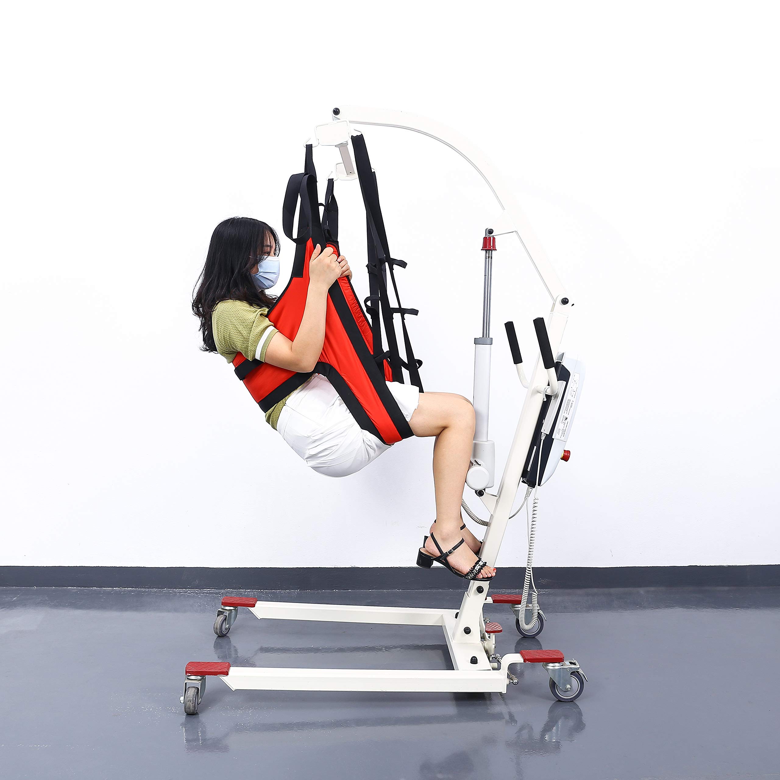 **Medical Patient Lift Sling with Commode Cutout – 4-Point Support Shower & Toileting Sling for Elderly, Bariatric & Disabled – Home & Hospital Use – Ideal for Safe Transfers & Bathroom Assistance (Size M)**