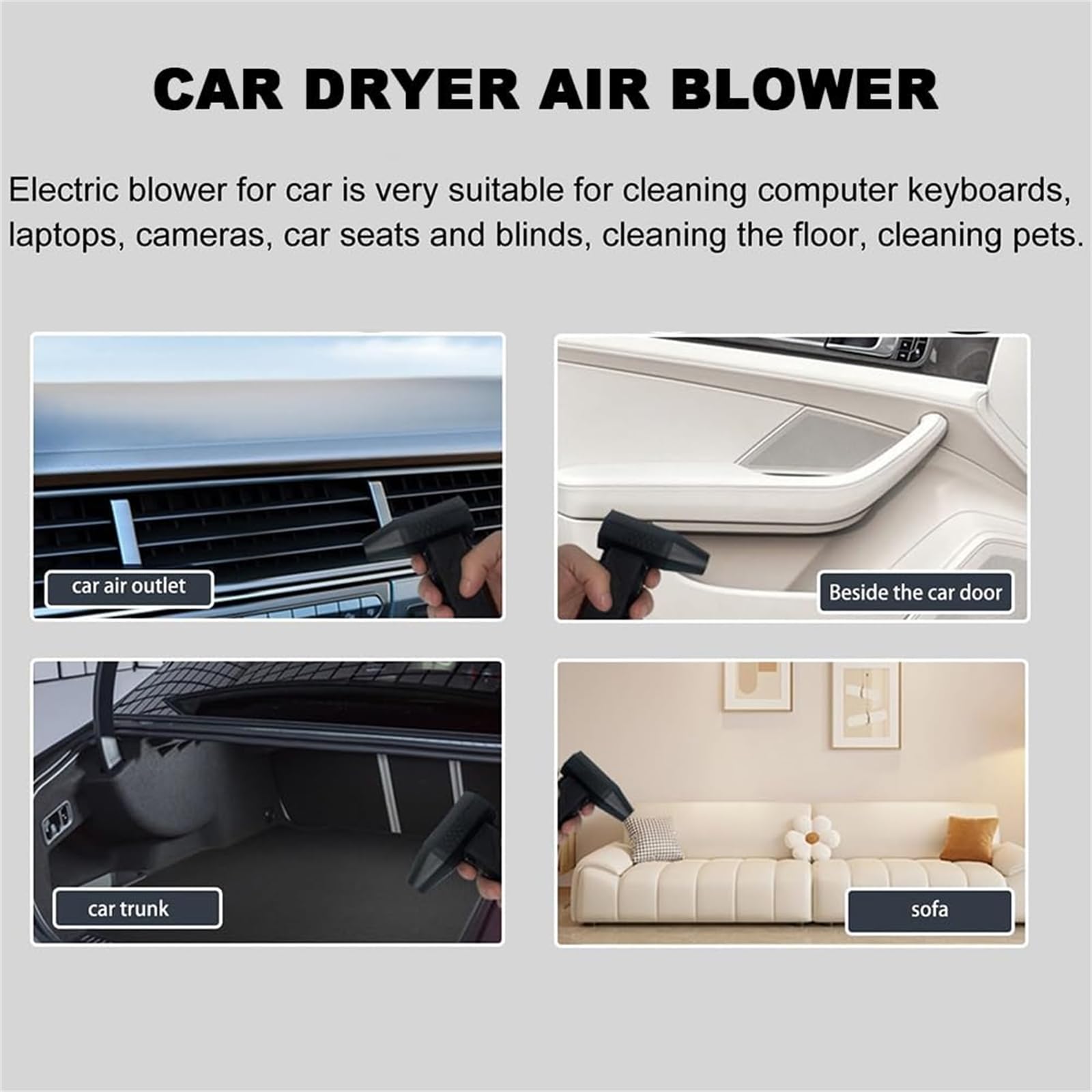 **TurboDry Cordless Car Dryer Blower - High Power Handheld Air Blower for Car Washing & Drying, Portable Paint-Safe Auto Detailing Tool - Prevent Water Spots & Paint Damage (1Pcs) - Ideal for Home Car Wash, Detailing & RV Cleaning**