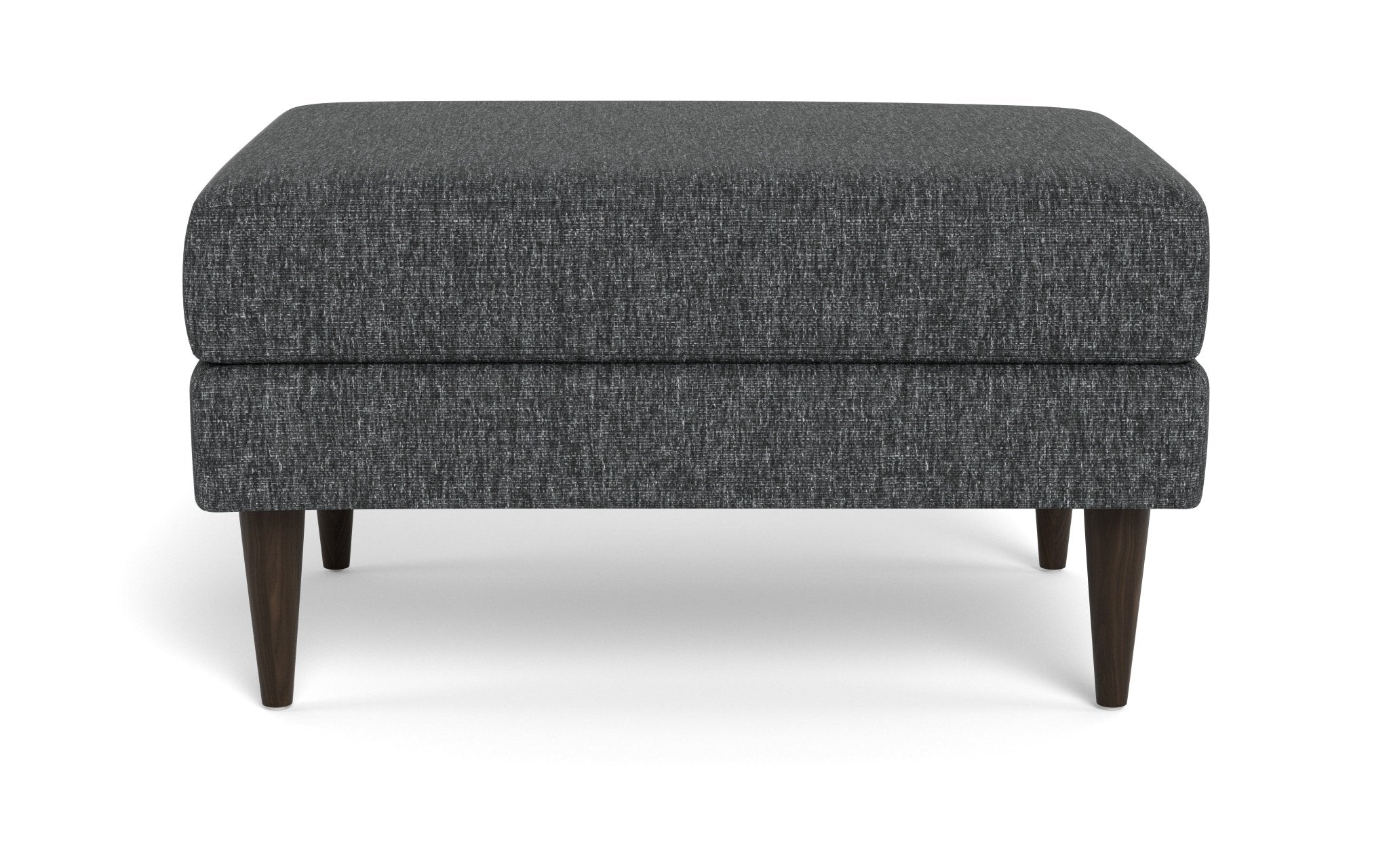 Wallace Modern Untufted Ottoman Stool - Round Footrest Pouf for Living Room, Bedroom & Office - Soft Fabric Upholstered Accent Seat with Sturdy Wooden Legs - Perfect for Relaxing, Extra Seating & Home Decor