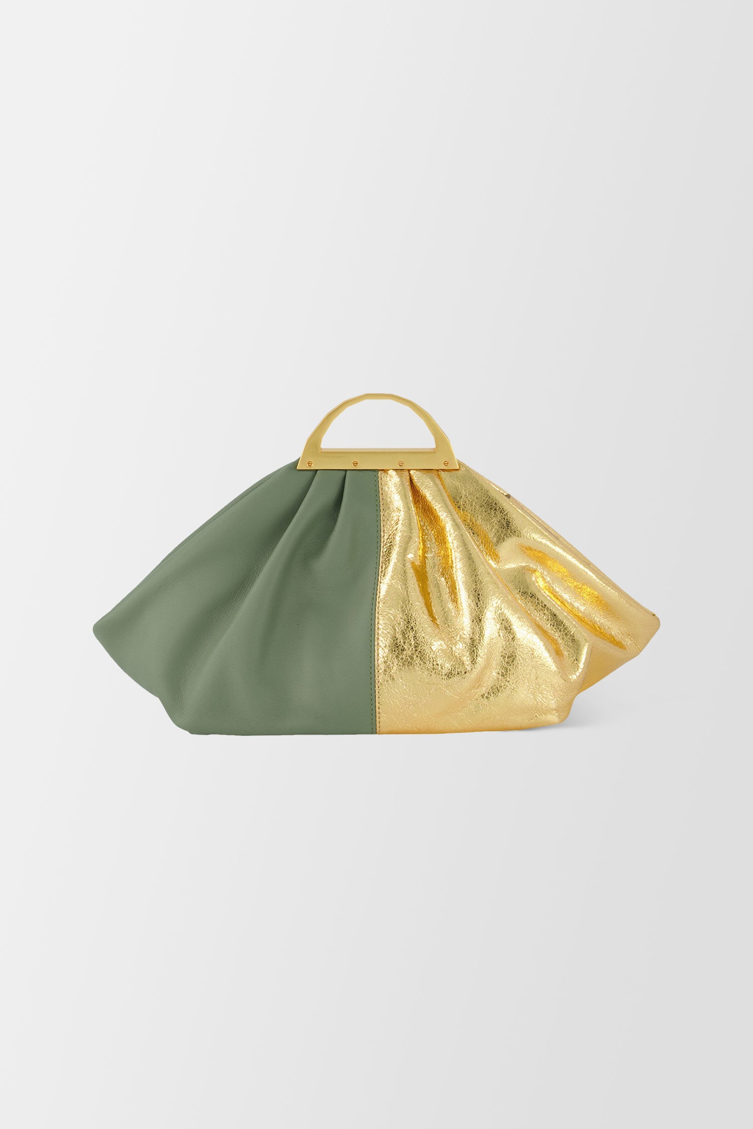 Volon Gabi Mini Handbag in Gold & Military Green - Stylish Crossbody Purse for Women, Perfect for Evening Out & Daily Use