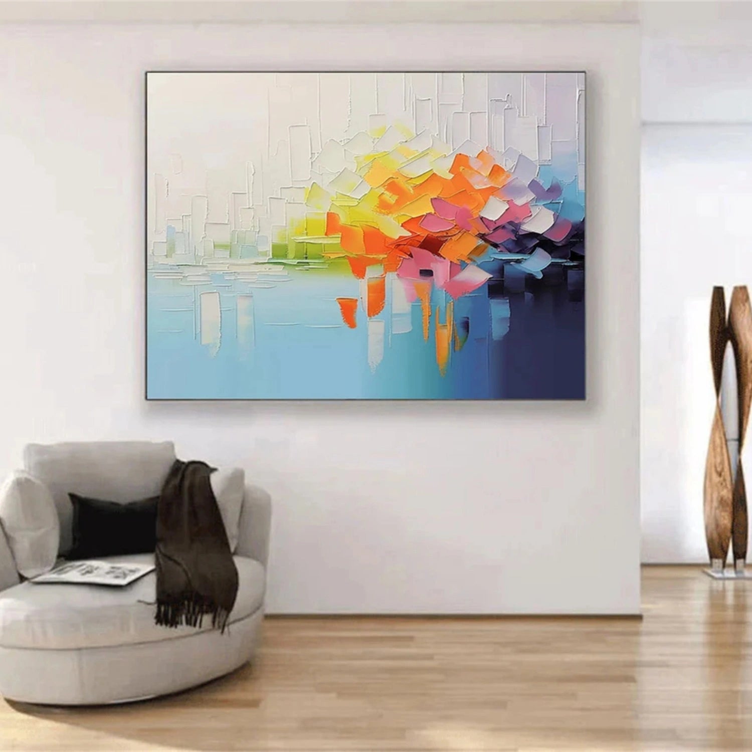 Abstract Painting #AB 301 - Modern Wall Art for Home & Office Decor - Perfect for Living Room, Bedroom, or Workspace
