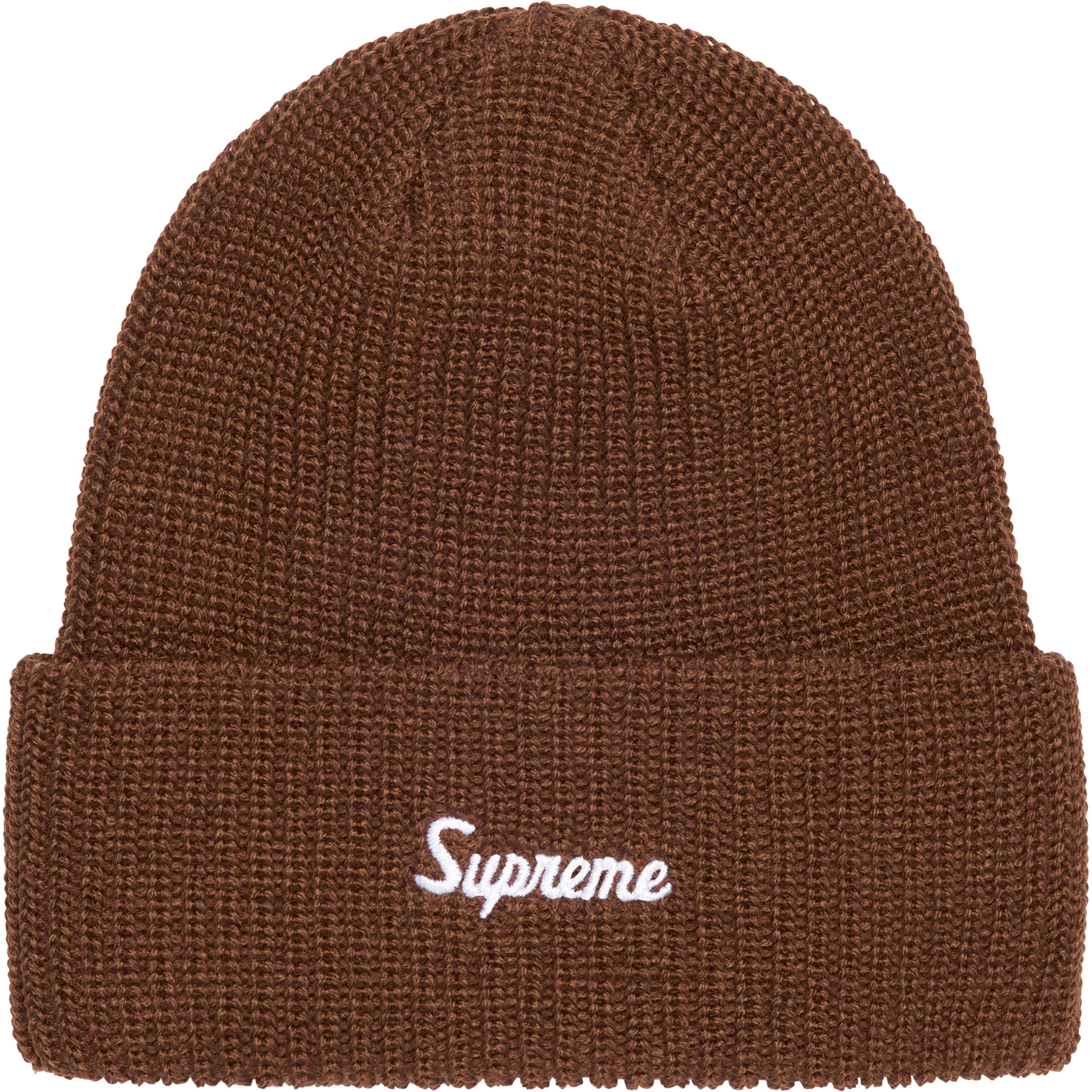 Supreme Loose Gauge Beanie for Men & Women - Soft Winter Knit Hat in Brown - Perfect for Cold Weather, Outdoor Activities & Streetwear Fashion