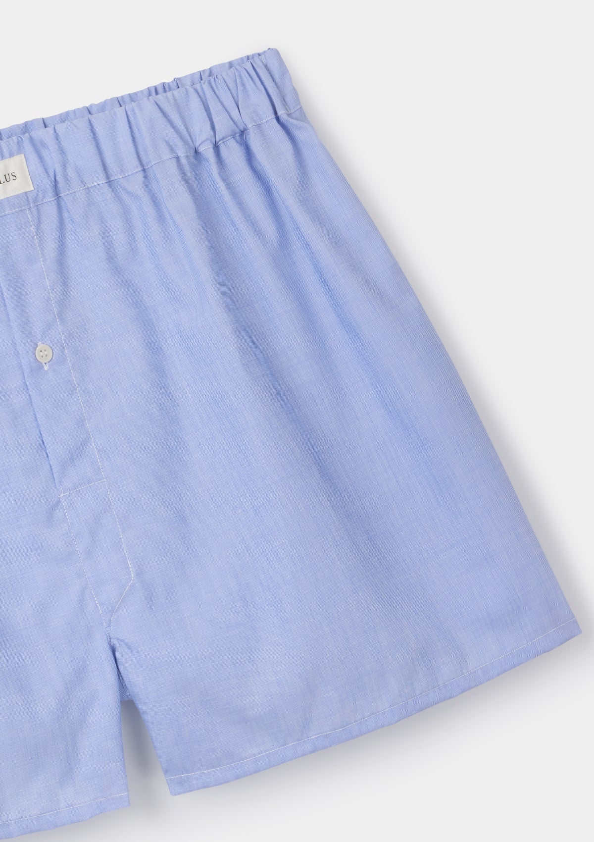 Premium Blue Chambray Cotton Boxer Shorts for Men - Soft Breathable Underwear for Everyday Comfort & Lounge Wear