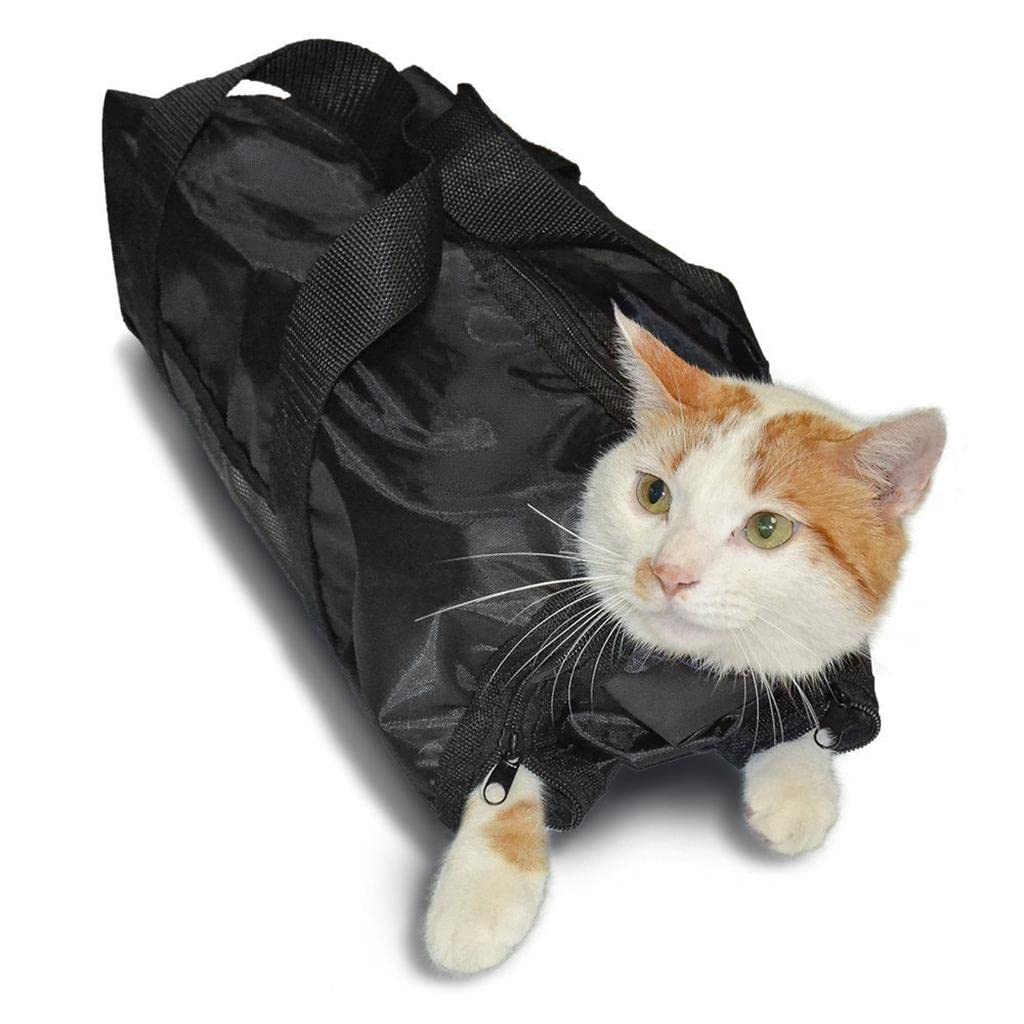 UJEAVETTE® Cat Grooming Bag - Pet Restraint Bathing Bag for Nail Trimming & Brushing - Anti-Bite & Scratch Resistant - Perfect for Vet Visits & Home Grooming Sessions
