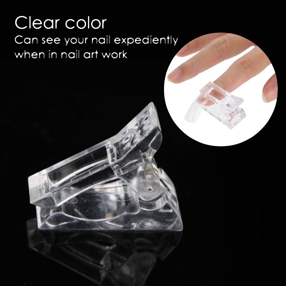 10pcs Transparent Poly Gel Nail Tips Clips - Quick Building Mold Clips for DIY Manicure & Nail Art | Perfect for Salon, Home Use, and Professional Nail Extensions