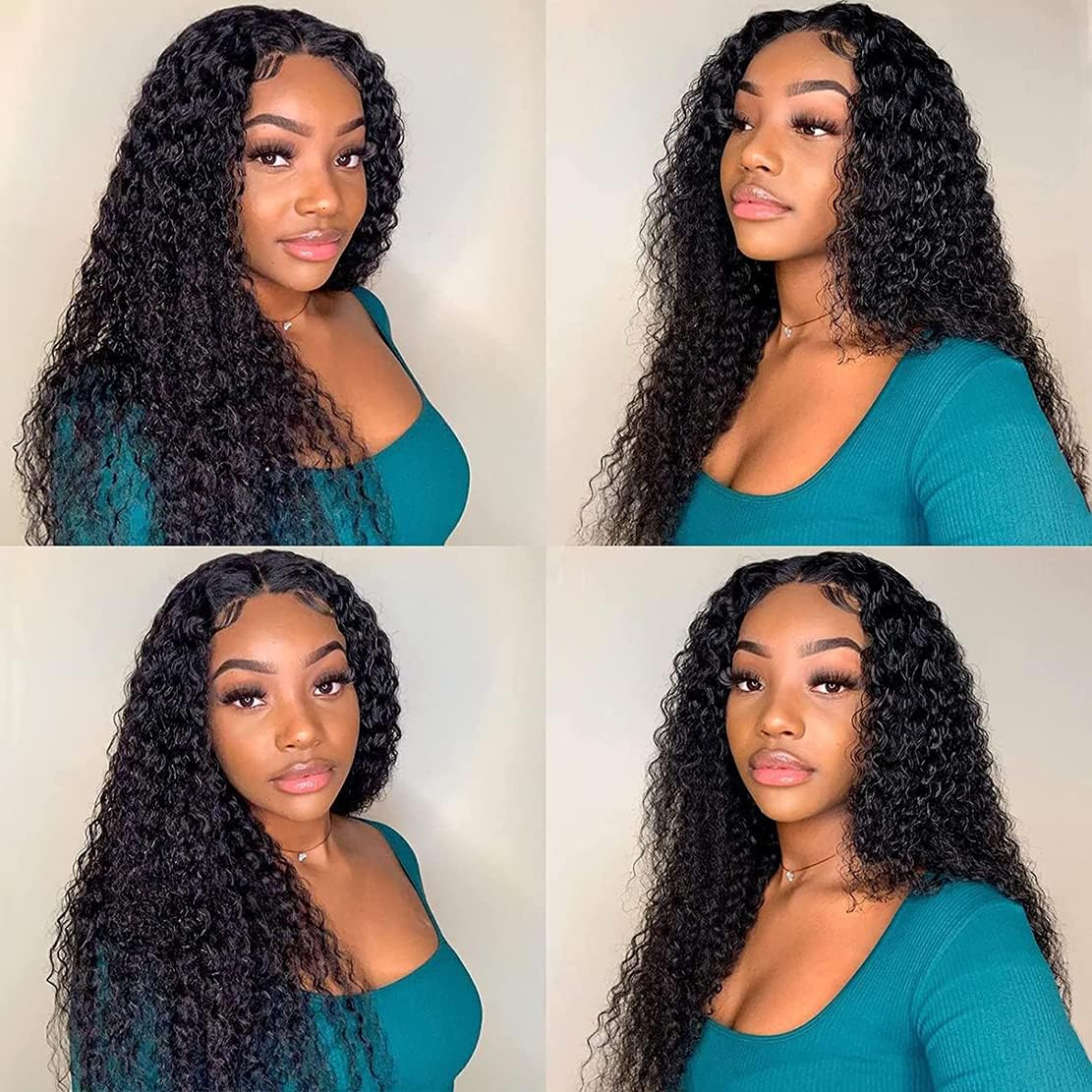 20 22 24 26 Inch Brazilian Virgin Human Hair Bundles - 4 Pcs Deep Water Wave Hair Extensions 12A Unprocessed Natural Black | Perfect for Weaving, Styling & Special Occasions