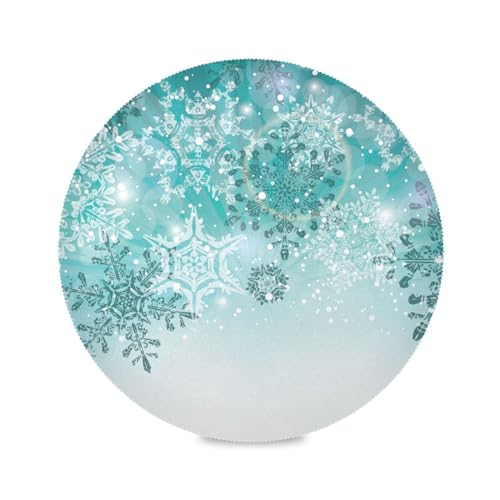 Teal Snowflakes