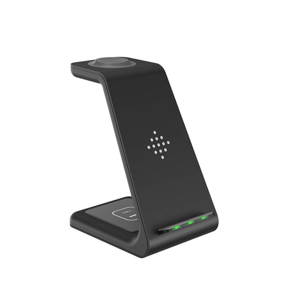 ZZCC 3-in-1 Wireless Charger Stand - 15W Fast Charging for iPhone, Samsung & AirPods | Vertical Multi-Function Charging Station | Perfect for Home, Office & Nightstand Use