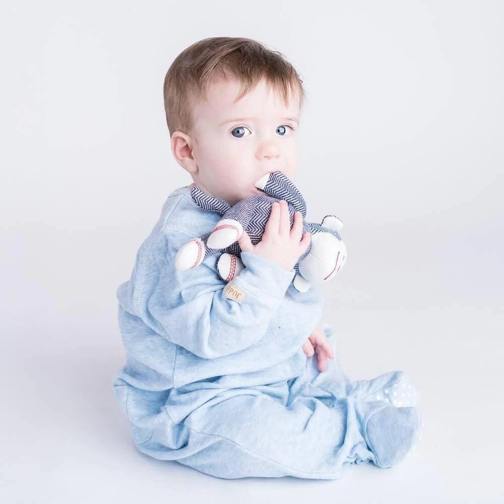 Juddlies Designs Blue Fleck Sleeper - Comfortable Baby Sleepwear for Newborns & Infants | Perfect for Nighttime & Naptime