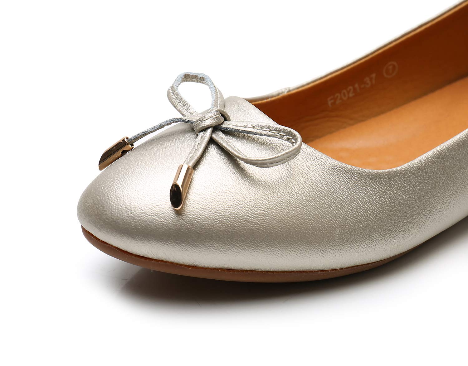 VenusCelia Women's Ballet Flats with Bowknot - Comfortable Dance Shoes for Ballerinas, Casual Wear & Wedding - Elegant Flat Shoes for Women