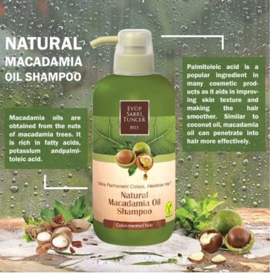 Eyup Sabri Tuncer Macadamia Nourishing Shampoo 600ml - Hydrating & Repairing Hair Care for Dry & Damaged Hair - Suitable for Daily Use at Home & Salon