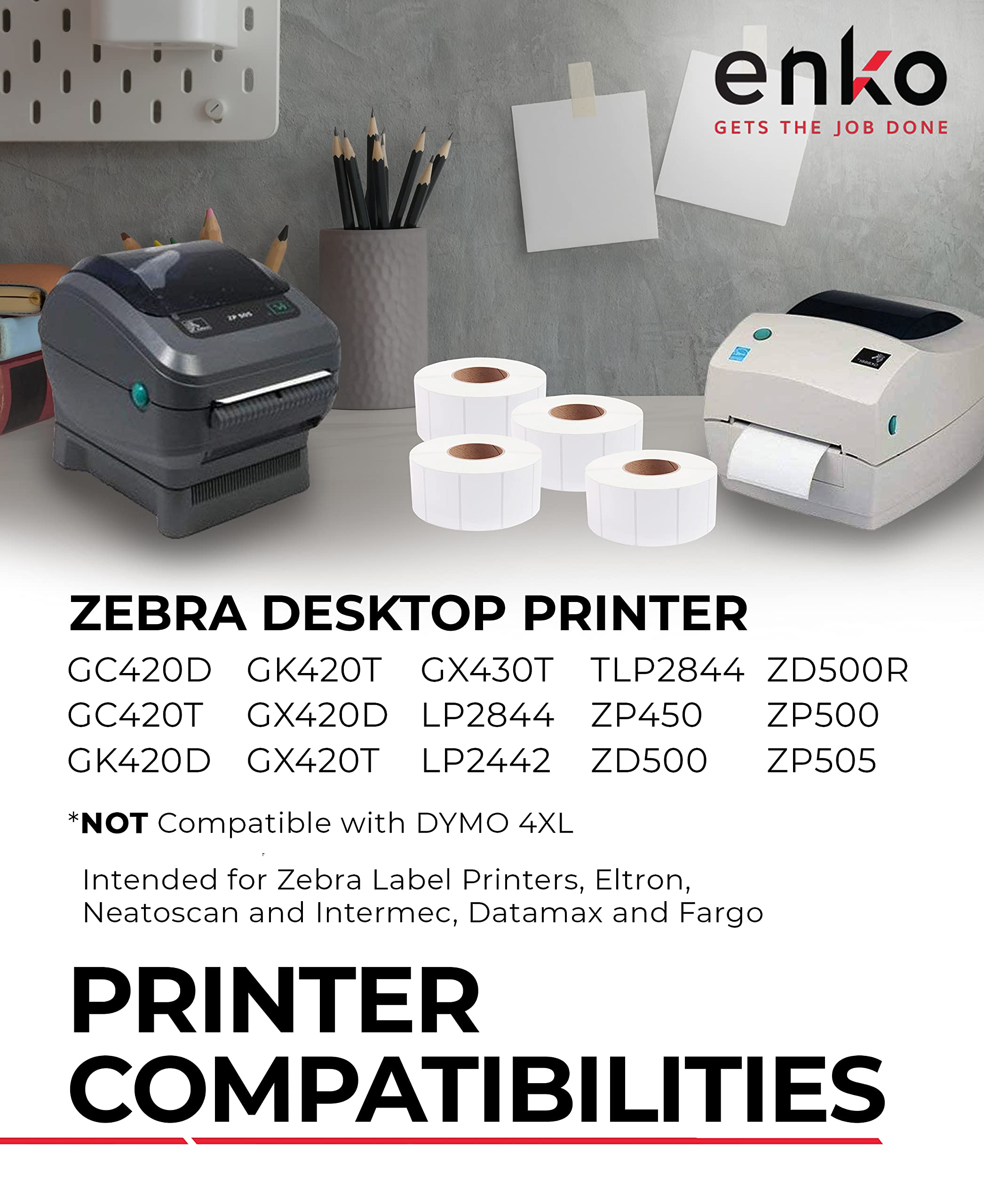 enKo 12 Rolls (8400 Labels) 3 x 2 Inch Direct Thermal Labels - FBA Stickers, FNSKU Labels Compatible with Zebra & Eltron Printers - Perfect for Amazon Sellers, Warehouse & Shipping Labeling