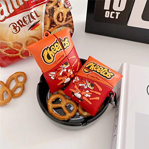 Funny 3D Cheetos Cartoon Silicone Case for AirPods Pro - Cute Protective Cover [Fun Snacks Series 2] - Perfect for School, Work & Travel Accessories