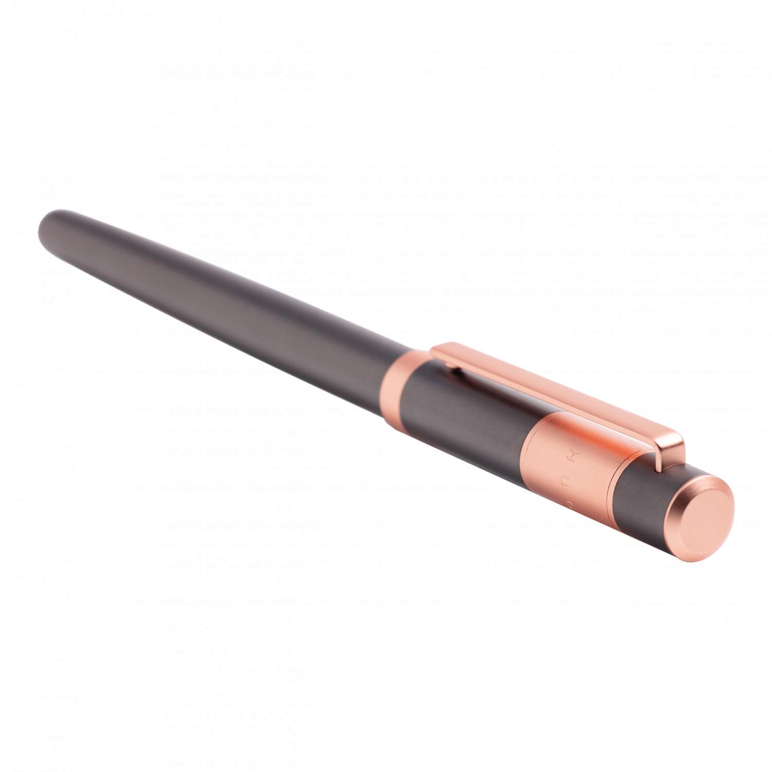 HUGO BOSS Matte Gun Metal Ribbon Rollerball Pen - Premium Writing Instrument for Business, Gifts & Office Use