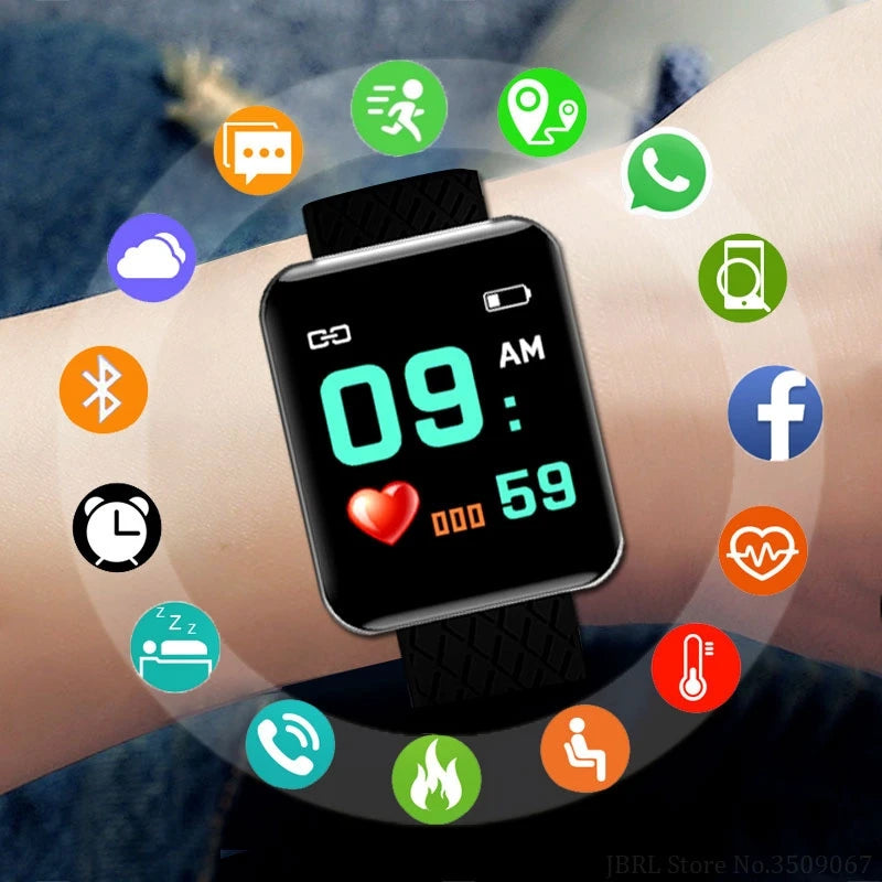 Smart Watch for Boys - Digital Fitness Tracker with Heart Rate Monitor, Sleep Tracking & Waterproof Design - Perfect for Kids Sports, Outdoor Activities & Daily Use