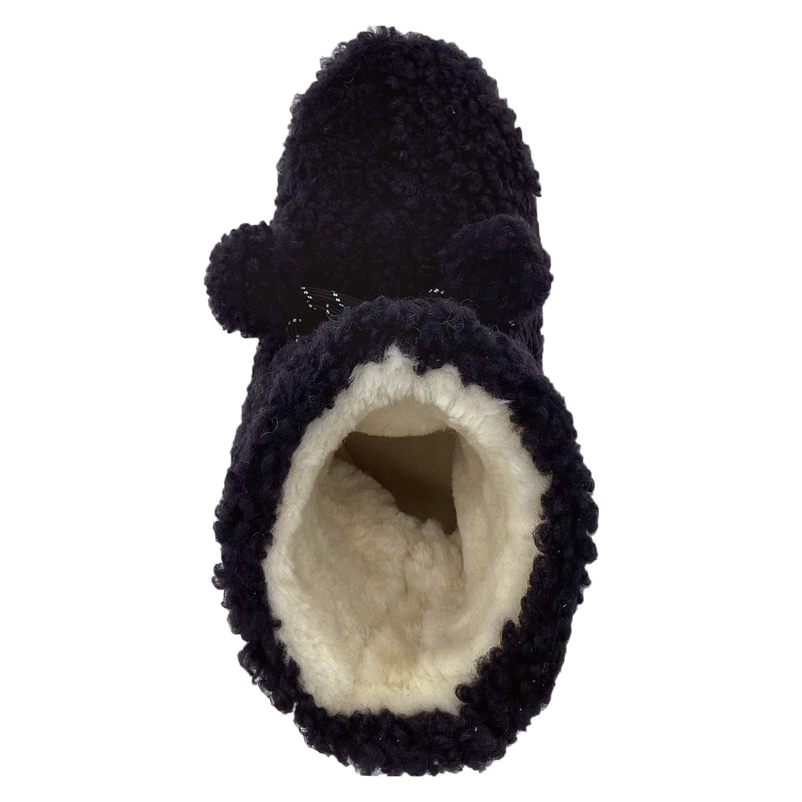 Genuine Sheepskin Wren Bootie Slippers for Women - Cozy Indoor/Outdoor Winter House Shoes for Relaxing at Home