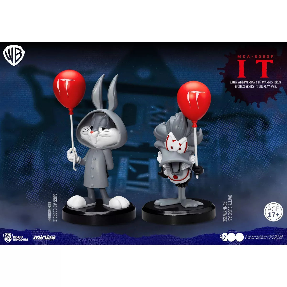 Warner Bros. 100th Anniversary Collectible IT Pennywise Figure - Official Movie Merchandise for Horror Fans & Collectors - Perfect for Display, Gifts, and Halloween Decor