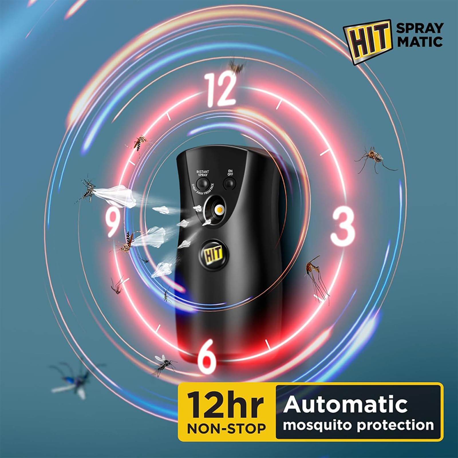 Automatic Mosquito Repellent Dispenser Refill - 2 Hour Spray Intervals for 6 Hours of Protection | 12 Hour Mosquito Control | Long-Lasting 2 Month Supply | Ideal for Patios, Camping & Outdoor Activities