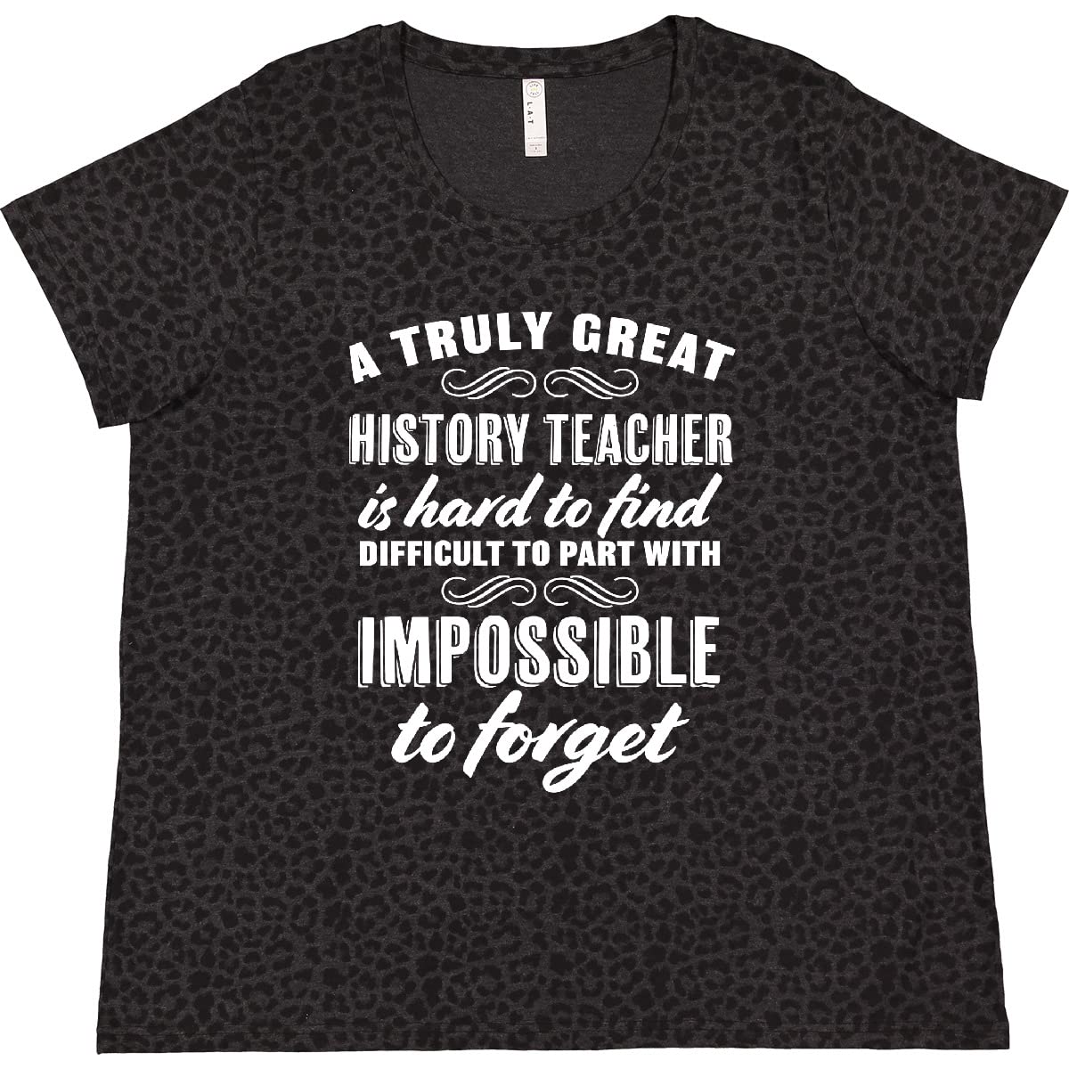 Inktastic Women's Plus Size 'A Truly Great History Teacher is Hard to Find' Graphic T-Shirt - Comfortable Casual Tee for Teachers, Educators & History Lovers