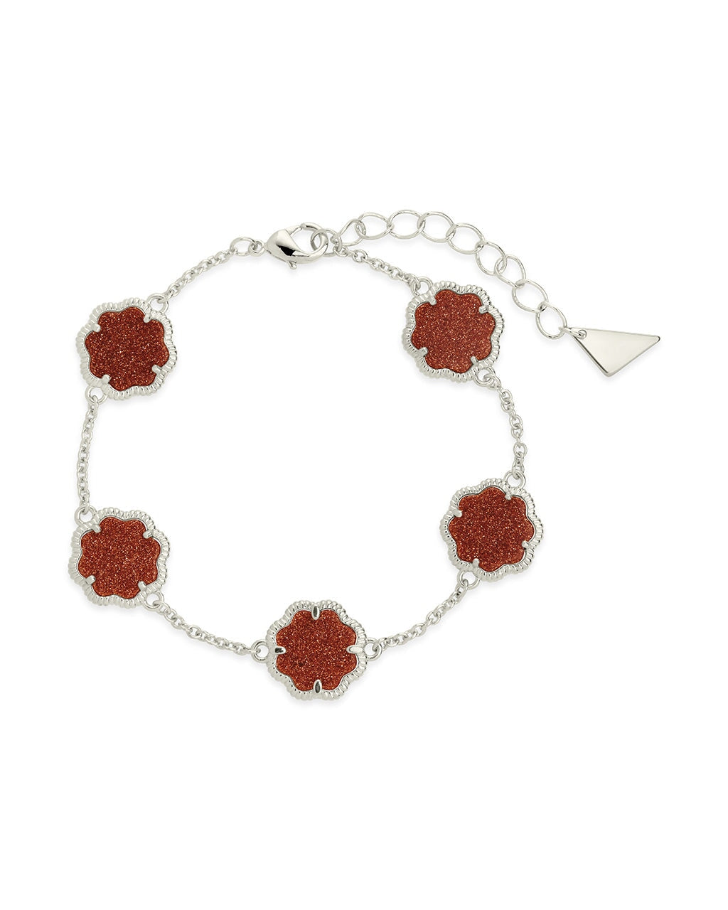 Rose Petal Station Bracelet for Women - Dainty Floral Charm Adjustable Bangle for Everyday Wear, Gift for Her, Wedding, Anniversary & Special Occasions