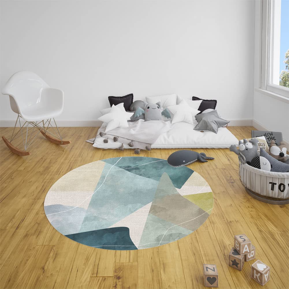 Non-Slip Round Chair Mat for Hardwood Floors - Large Gaming Rug & Office Floor Protector - Washable Low-Pile Carpet for Rolling Chairs - Perfect for Home Office, Gaming Setup & Workspace Protection