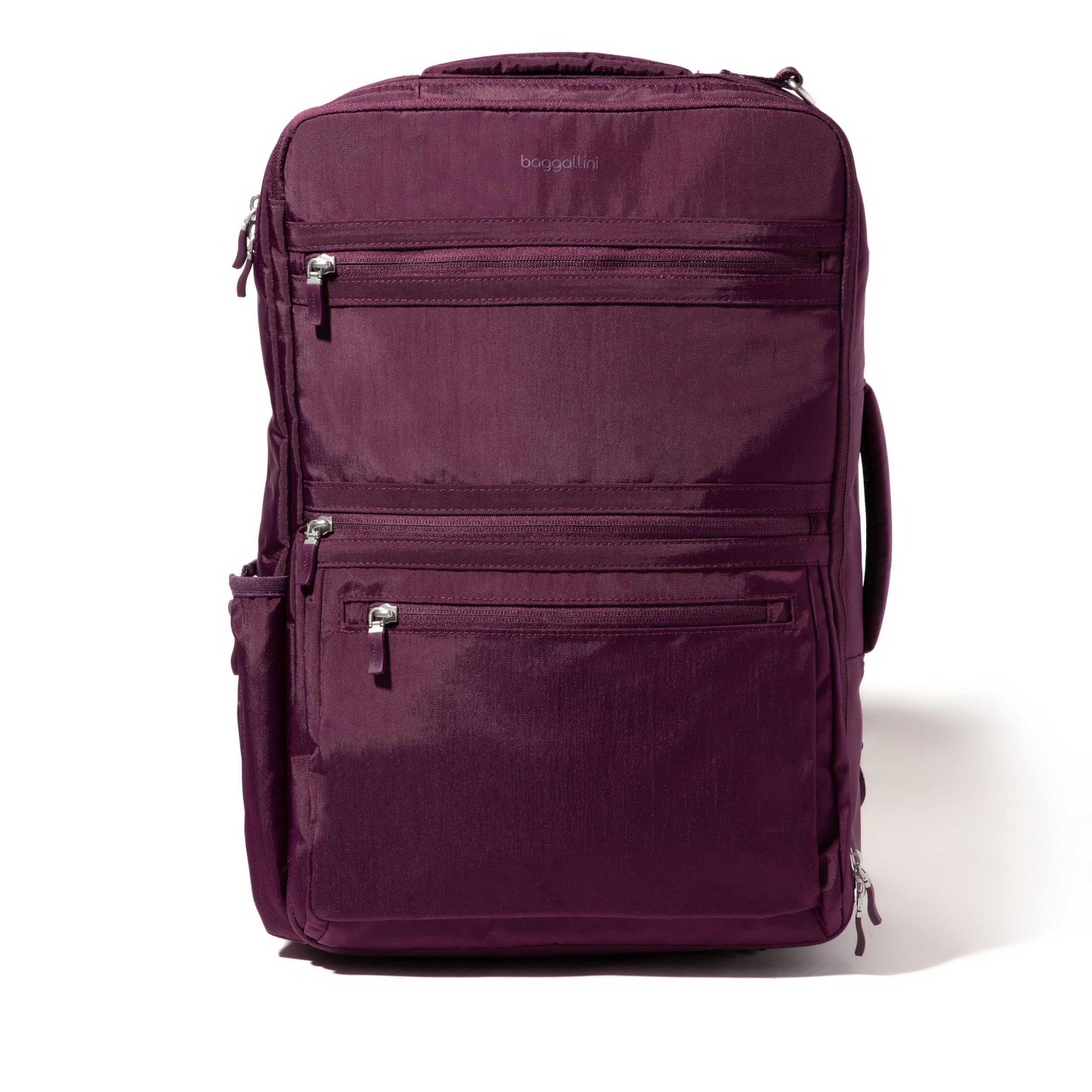 Baggallini Modern Convertible Travel Backpack - Lightweight Laptop Backpack for Women & Men, Water-Resistant Work Bag with USB Charging Port - Perfect for Commuting, Business Travel & Daily Use