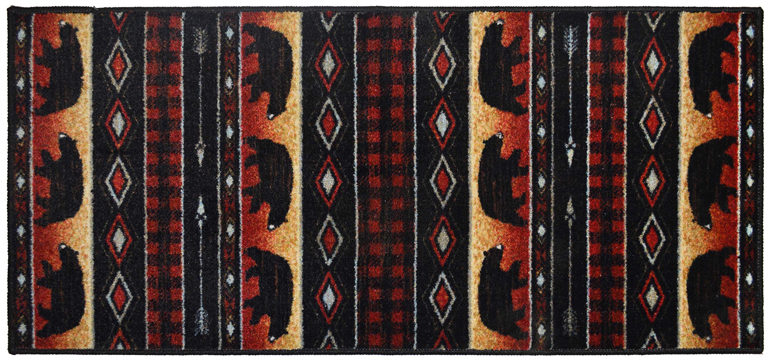 Cozy Cabin Bear Spear Accent Rug - 20