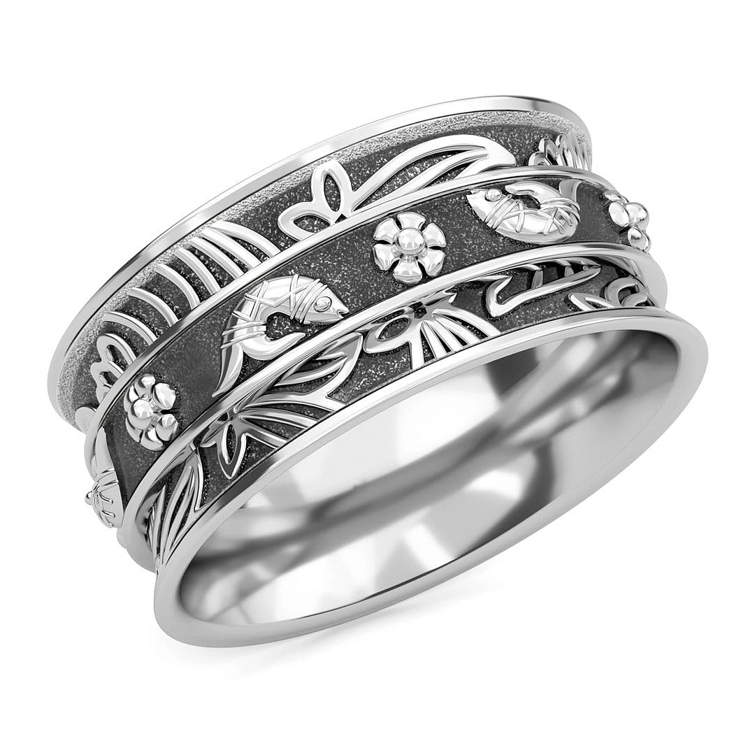 925 Sterling Silver Mom Spinner Ring for Women - Elegant Spinning Jewelry Gift for Mother's Day, Birthday & Anniversary | Perfect for Everyday Wear, Special Occasions & Heartfelt Gifting