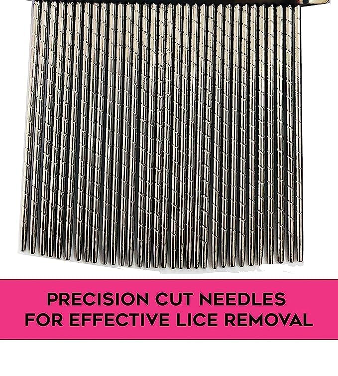 ELITEWAVE Stainless Steel Lice Comb for Women & Kids - Fine Tooth Nit & Egg Removal Comb - Effective Scalp Louse & Egg Remover - Perfect for Home, School & Travel Use