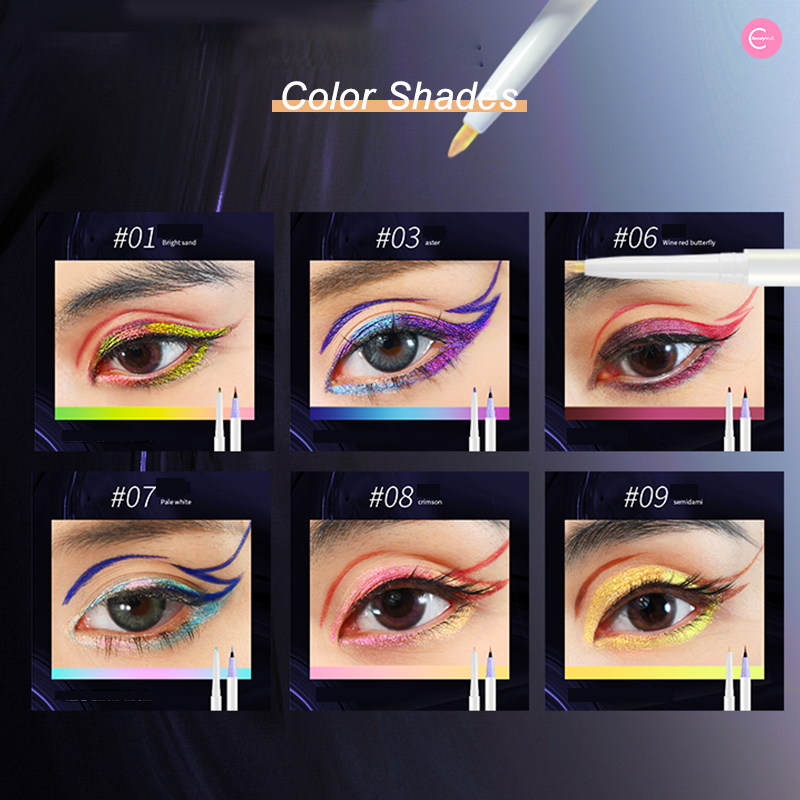 CHARMACY Dual Ended Chameleon Eyeliner Pen - Waterproof Liquid Eyeliner with 2 Colors - Perfect for Day to Night Makeup Looks, Parties and Special Occasions