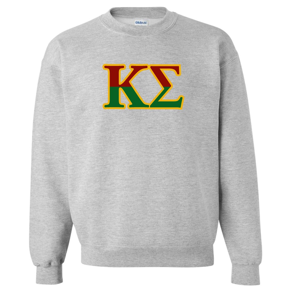 Kappa Sigma Greek Letters Crewneck Sweatshirt - Two-Tone College Fraternity Apparel for Men | Comfortable Cotton Blend Pullover for Campus, Parties & Alumni Events