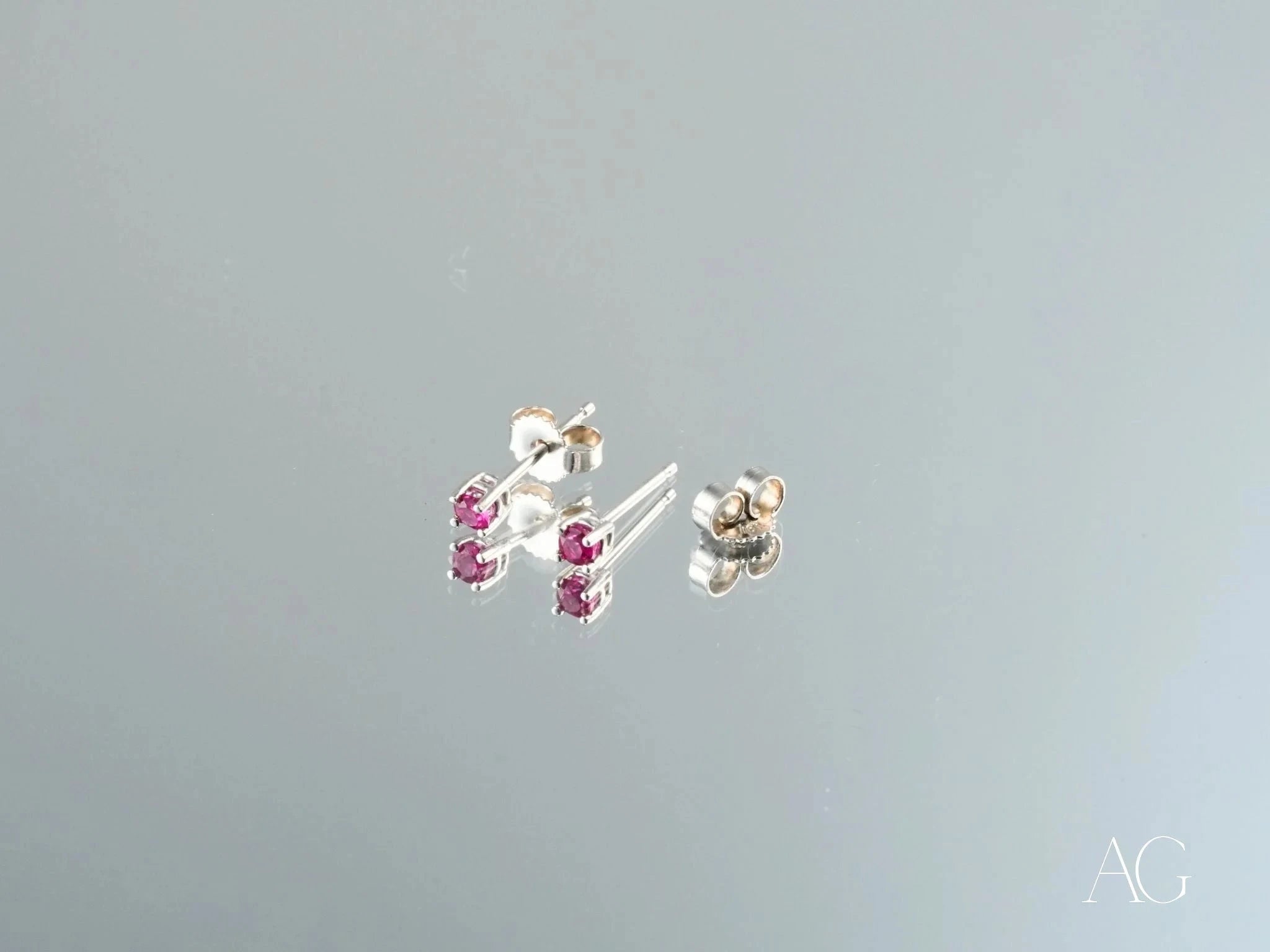 18K White Gold CZ Stud Earrings for Women - Sparkling Cubic Zirconia Studs - Perfect for Weddings, Parties & Everyday Elegance