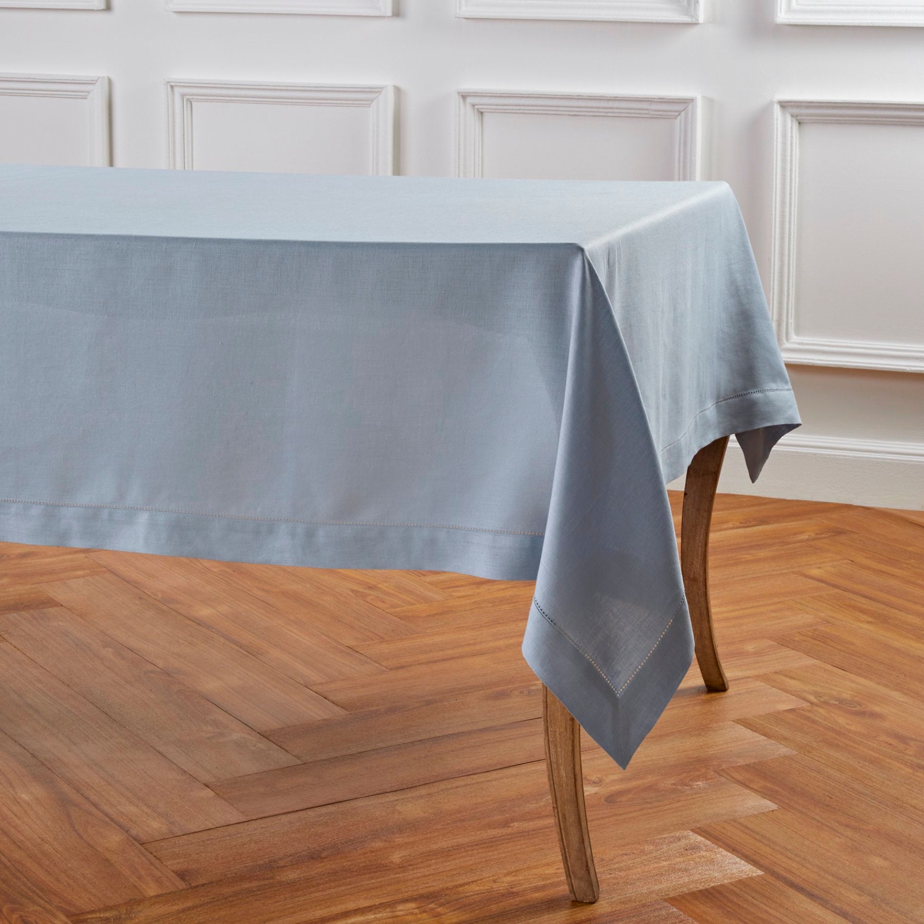 Elegant Classic Hemstitch Tablecloth - Premium Cotton Linen Table Cover for Dining Room, Wedding, Party & Special Occasions