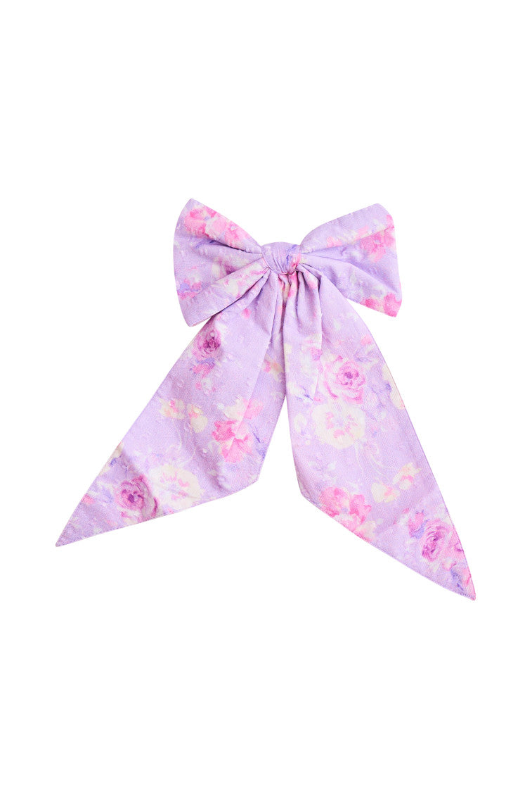 Patchouli Scented Hair Bow Clip - Elegant Floral Print Hair Accessory for Women & Girls - Perfect for Weddings, Parties & Everyday Style